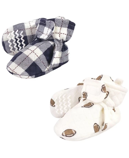 Детские пинетки Hudson Baby стеганые, 2 пары, синие