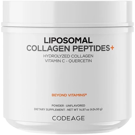 Добавка Codeage Liposomal Collagen Peptides, 425 г, белая
