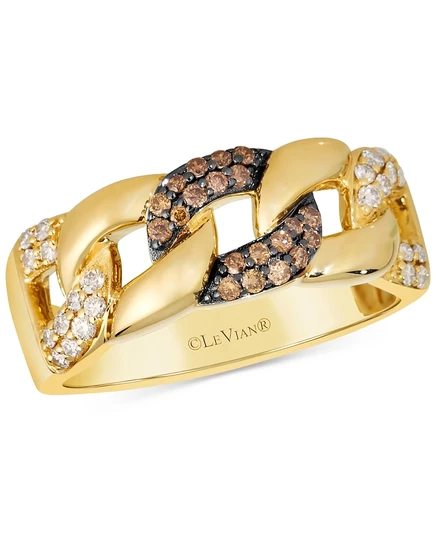 Мужское кольцо Le Vian Chain Link с Nude и Chocolate бриллиантами, 14k
