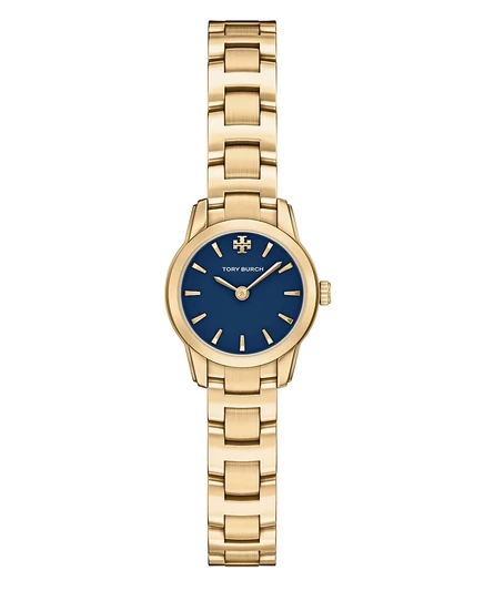 Женские кварцевые часы Tory Burch The Miller Round Mini с двумя стрелками из нержавеющей стали, 22-миллиметровое золото
