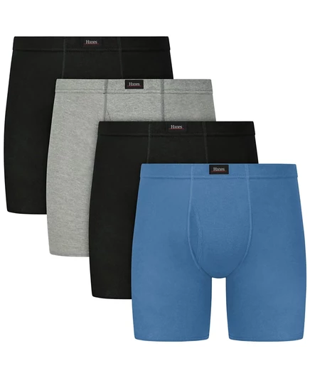 Мужские боксер-брифы Hanes Ultimate, 4 шт., разноцветные