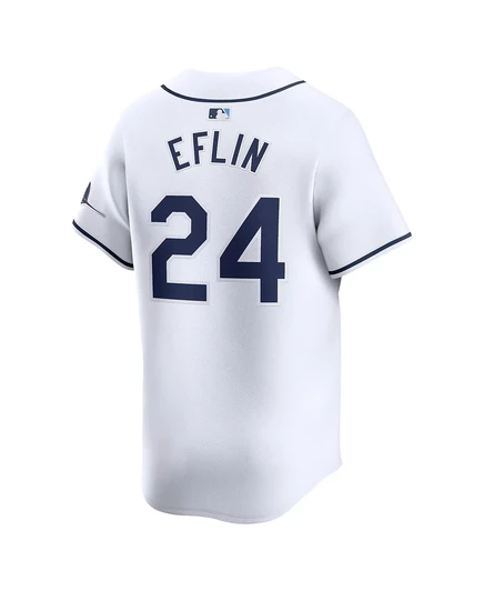 Мужская футболка Nike Zach Eflin White Tampa Bay Rays Home Limited для игроков white