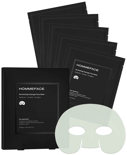 Мужской набор гидрогелевых масок HommeFace, 5×18 г, белые
