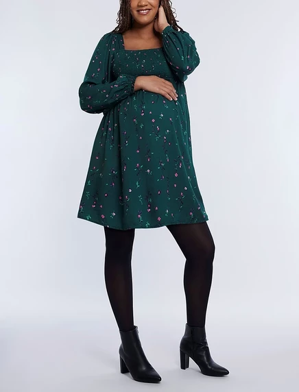 Женское мини-платье Motherhood Maternity Smocked, синее