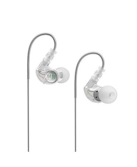 Спортивные наушники-вкладыши MEE audio M6 с проводом памяти белого цвета
