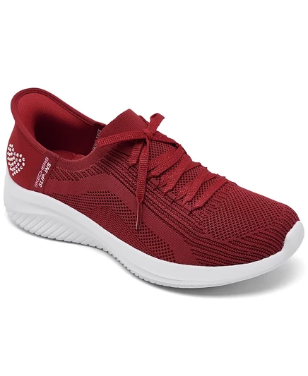 Женские слипоны Skechers: Повседневные кроссовки Ultra Flex 3.0 - Heart Me Slip-On от Finish Line red