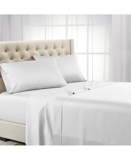 Комплект постельного белья Egyptian Linens 600 нитей TENCEL, Split King, белый