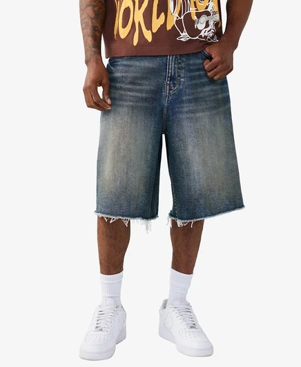 Мужские шорты True Religion регулярного кроя, синие