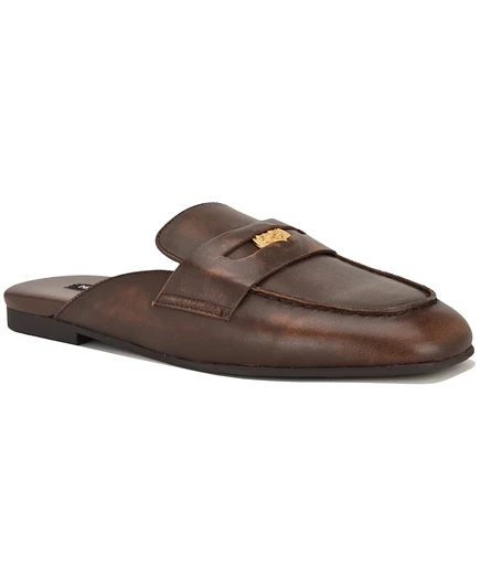 Женские мюли Nine West Evans из кожи, темно-коричневые