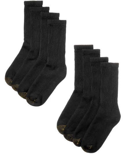 Мужские спортивные носки GOLD TOE 8 пар, черные
