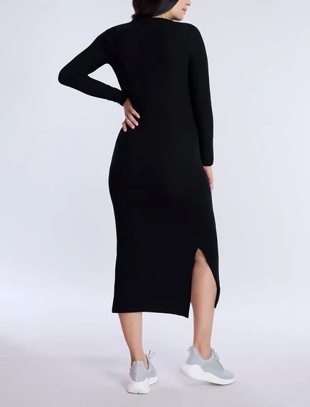 Женское платье для беременных Motherhood Maternity Rib Column, черное
