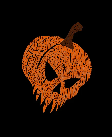Мужская футболка премиум-класса с надписью Word Art от LA Pop Art от Evil Pumpkin black