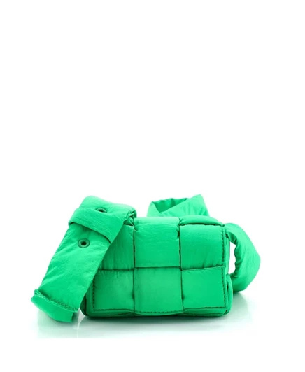 Женская сумка Bottega Veneta Mini Cassette кроссбоди, зеленая