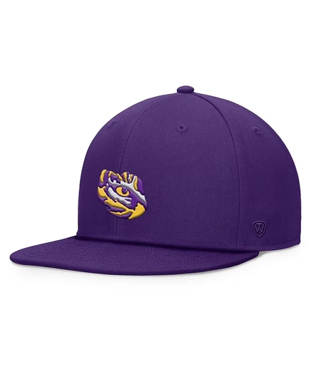 Мужская кепка-бейсболка Top of the World фиолетового цвета LSU Tigers Fundamental Snapback purple