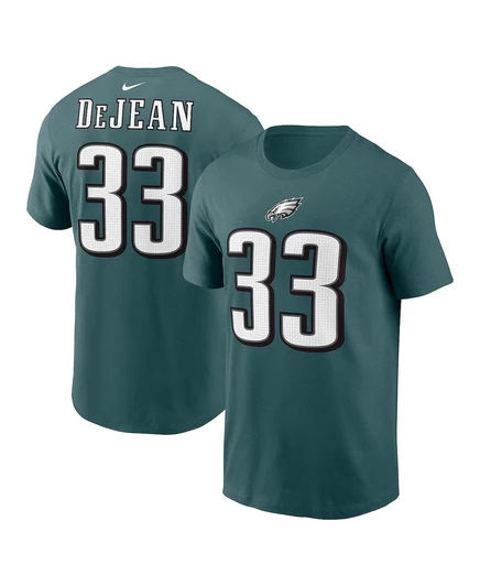 Мужская футболка Nike Cooper DeJean Midnight Green Philadelphia Eagles с именем и номером игрока green