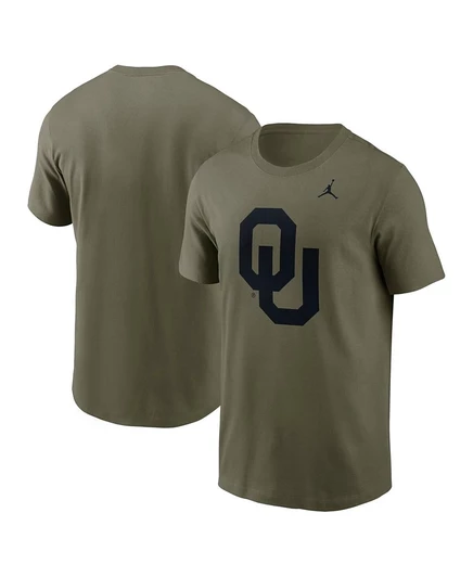 Мужская футболка Jordan Oklahoma Sooners 2024, оливковая