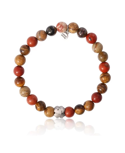 Мужской браслет Lucky Brand Red Jasper из красной яшмы