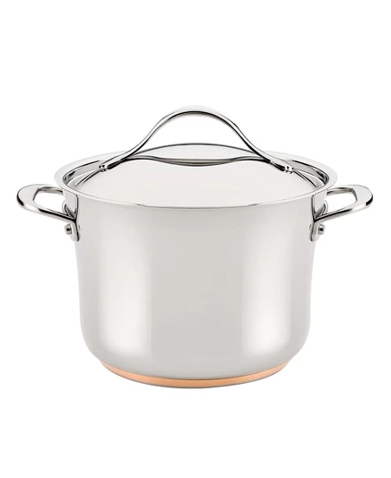 Кастрюля Anolon Nouvelle Copper 6,2 л с крышкой, серебристая