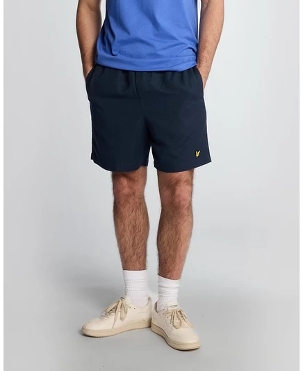Мужские шорты Lyle & Scott льняные декинговые, синие