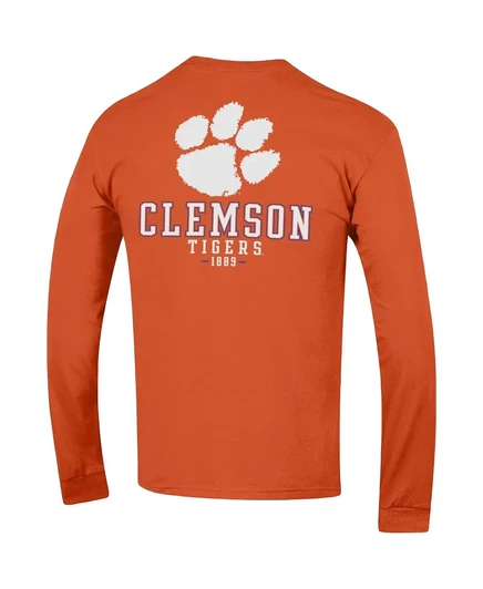 Мужская футболка с длинным рукавом Champion Orange Clemson Tigers Team Stack orange