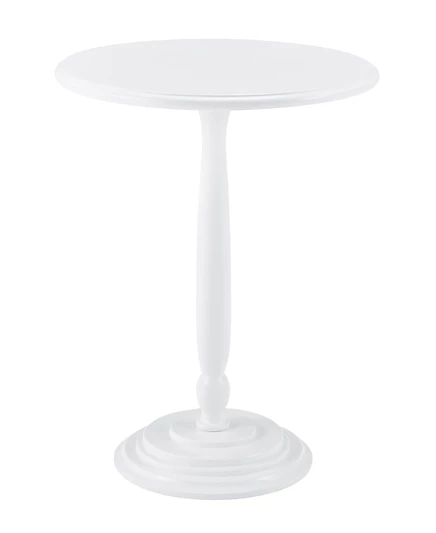 Концепции удобства 18-дюймовые деревянные классические акценты Amelia Spindle Table белого цвета