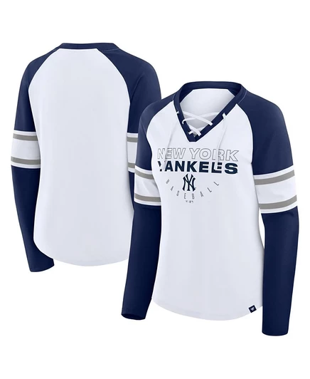 Женская футболка Fanatics Yankees, бело-синяя