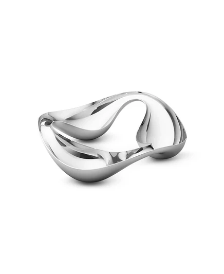 Сервировочная тройная чаша Georg Jensen Cobra, серебристая