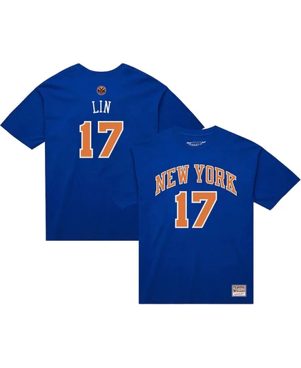 Мужская футболка Mitchell & Ness Jeremy Lin, синяя