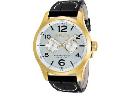 Мужские кварцевые часы Invicta 12172 Specialty с серебряным циферблатом и 3 стрелками black