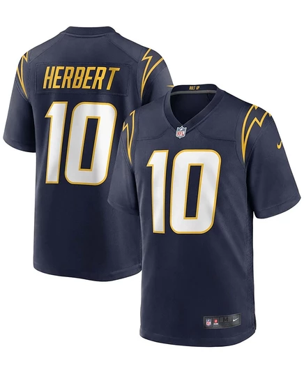 Мужская футболка Nike Justin Herbert Los Angeles Chargers с альтернативной игрой blue