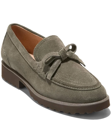 Женские лоферы Cole Haan Gwendolyn, замшевые, темно-оливковые