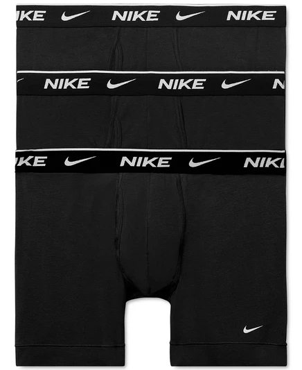 Мужские эластичные трусы-боксеры Dri-FIT Essential из хлопка Dri-FIT, состоящие из 3 упаковок black