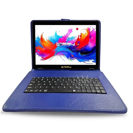 LINSAY 10.1 " Восьмиядерный планшет Android 15 с объемом памяти 256 ГБ и клавиатурой в синем стиле blue