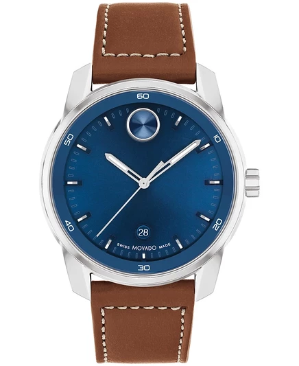 Мужские часы Movado Bold Verso, кварцевые, 42 мм, коньячный