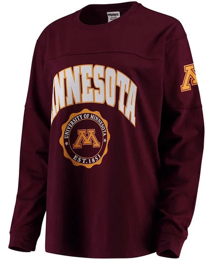 Женская футболка Pressbox Minnesota Golden Gophers, бордовая