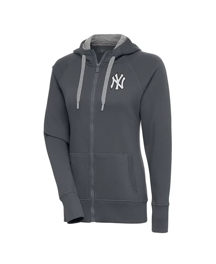 Женская худи Antigua New York Yankees на молнии, серая
