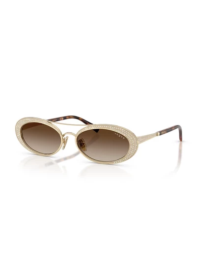 Женские солнцезащитные очки Vogue Eyewear VO4348SB овальные, золотистые