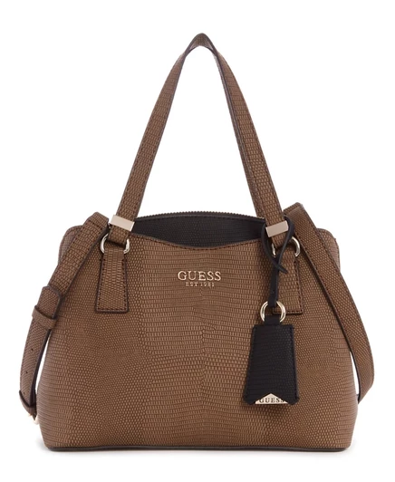 Женская малая сумка Guess Lyndi, каштановая