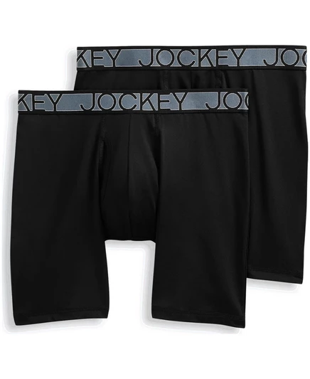 Мужские длинные боксер-брифы Jockey 2 шт., для больших размеров, черные