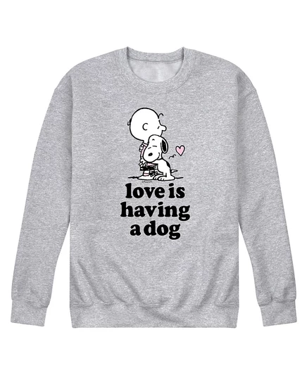 Мужская толстовка AIRWAVES Peanuts Love - это флисовая толстовка для собак gray