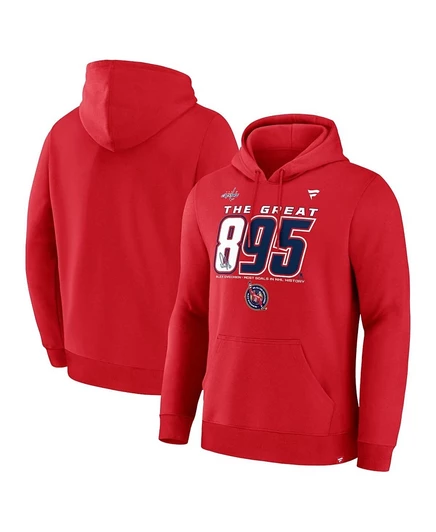 Мужское худи Fanatics с принтом Alexander Ovechkin, красное