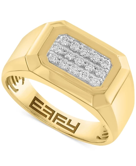 Мужское кольцо EFFY Collection кластер с бриллиантами 0,25 карат, 14k, золотое
