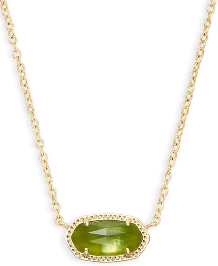 Kendra Scott Glass Stone Elisa Pendant Necklace green