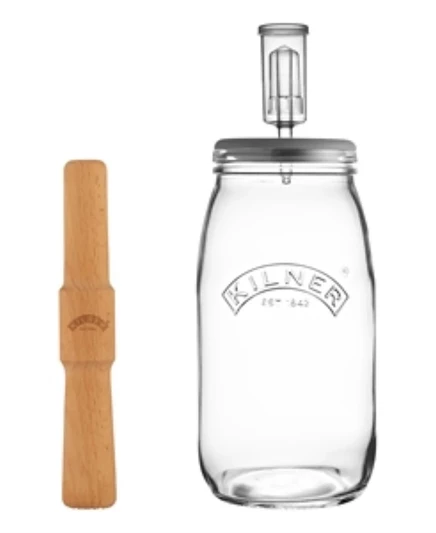 Набор для ферментации Kilner с пакером, 3 л, коричневый