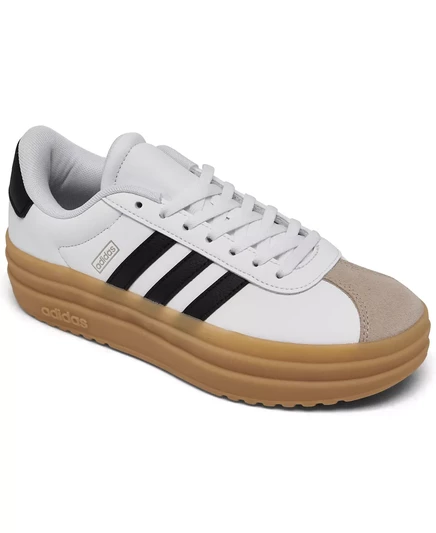 Повседневные кроссовки Adidas Big Girls VL Court на смелой платформе от Finish Line white, black