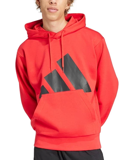 Мужская флисовая худи adidas Essentials с логотипом, красная