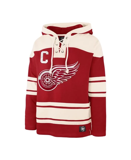 Мужская толстовка Dylan Larkin Red Detroit Red Wings с именем игрока,  с капюшоном red
