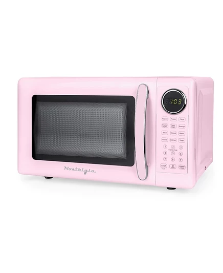 Микроволновая печь Nostalgia Retro 700 Вт 20 л, розовая