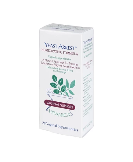 Женские вагинальные суппозитории Vitanica Yeast Arrest, 14 шт, зеленые