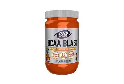 NOW Foods BCAA Blast Powder, тропический пунш, 21,16 унции, без цвета